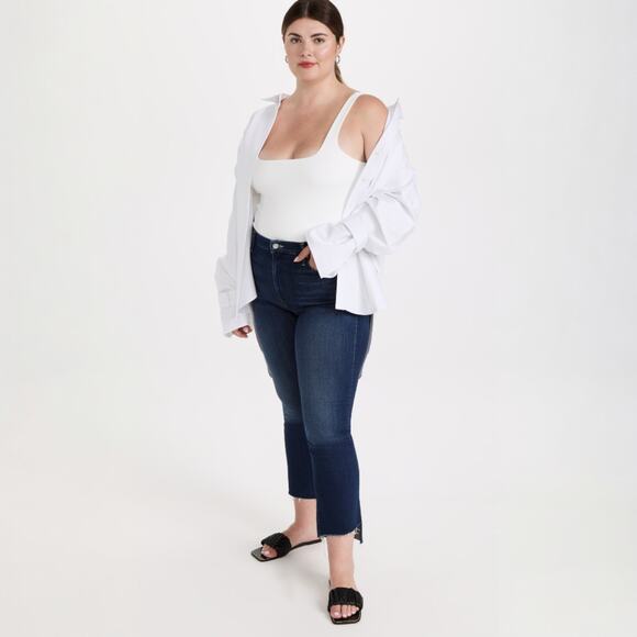 MOTHER The Insider Crop Step Fray Jeans in Tongue and Chic Size 31 - Picture 1 of 10